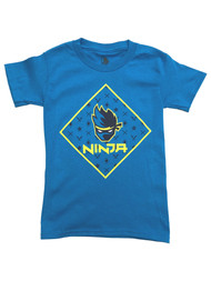Ninja Boys Blue Short Sleeve Streamer Tee Shirt Gamer T-Shirt