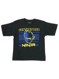 Ninja Boys Black Short Sleeve Get That Dub Tee Shirt Gamer T-Shirt
