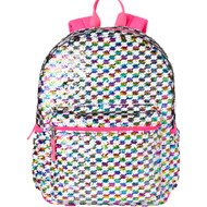 Wonder Nation Checkered Jewel 16" Backpack with Sequins, School Bag