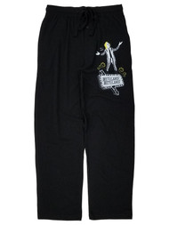 Beetlejuice Mens Black Knit Sleep Pants Lounge Pants Pajama Bottoms