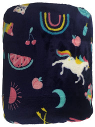 The Big One Oversized Plush Unicorns & Purrmaids Throw Blanket - 5ft x 6ft