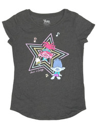Trolls World Tour Movie Girls Gray Music is Energy T-Shirt Tee Shirt XL (14-16)