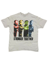 Marvel Comics Boys Gray Avengers T-Shirt Hulk Iron Man Tee Shirt 8