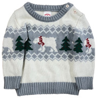 Infant & Toddler Boys & Girls Gray Polar Bear Christmas Holiday Sweater