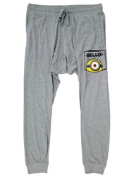 Minions Mens Heather Gray Bellow Jogger Style Lounge Pants Pajama Bottoms XL