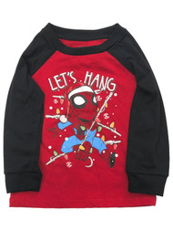 Spider-Man Infant & Toddler Boys Red Let's Hang Christmas Holiday Tee Shirt
