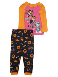 Infant & Toddler Girls Halloween Paw Patrol Scary Cute Pink & Orange Pajamas