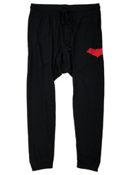 Batman Mens Black & Red Arkham Knight Lounge Pants Pajama Bottoms Large