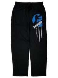 Jurassic Park Mens Black & Blue Scratch Mark Sleep Pants Pajama Bottoms Medium