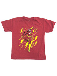 The Flash Boys Red & Yellow Short Sleeve Super Hero Tee Shirt T-Shirt