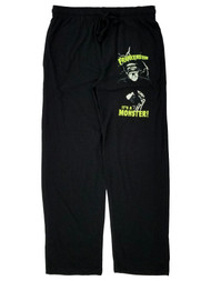 Universal Studios Monsters Mens Black Frankenstein Sleep Pants Pajama Bottoms