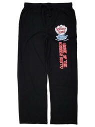 Spongebob Squarepants Mens Black The Krusty Krab Sleep Pants Pajama Bottoms