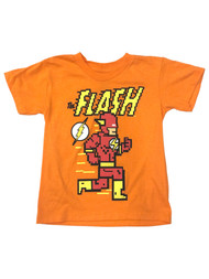 The Flash Boys Orange Short Sleeve Super Hero Tee Shirt T-Shirt