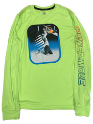 Athletic Works Boys Silky Long Yellow Basketball Power Move Tee Shirt