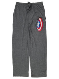 Marvel Captain America Mens Gray Shield Wall Sleep Pants Pajama Bottoms Medium