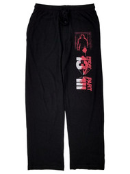 Friday The 13th Part III Mens Black Sleep Pants Lounge Pants Pajama Bottoms