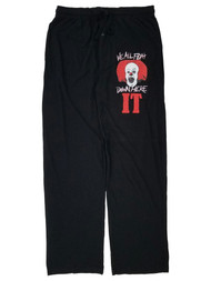 It The Movie Mens Black We All Float Down Here Sleep Pants Pajama Bottoms