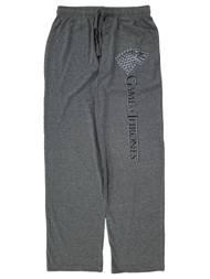 Game Of Thrones Mens Gray House Stark Wolf Sigil Sleep Pants Pajama Bottoms