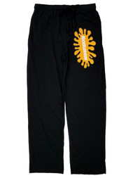 Nickelodeon Mens Black & Orange Splat Logo Sleep Pants Pajama Bottoms
