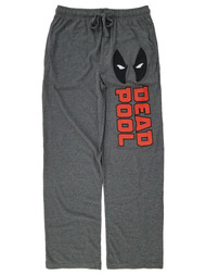 Marvel Deadpool Mens Heather Gray Sleep Pants Lounge Pants Pajama Bottoms