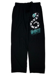 Beetlejuice Mens Black Sandworm Sleep Pants Lounge Pants Pajama Bottoms