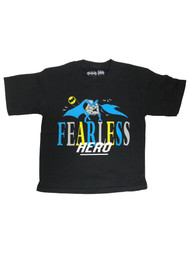 DC Comics Batman Boys Short Sleeve Black Fearless Hero Tee Shirt T-Shirt