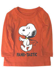 Jumping Beans Peanuts Infant Boys Long Orange Snoopy Dog Halloween Tee Shirt