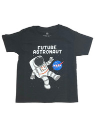 Hyper Space Boys Black Short Sleeve Future Astronaut Nasa Tee Shirt T-Shirt