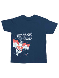 DC Comics Superman Boys Blue Super Man Out of This World Tee Shirt