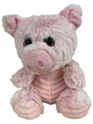 Celebrate Soft Fleece Small Fluffy Pink Pig Stuffed Animal 7" Plush Pal