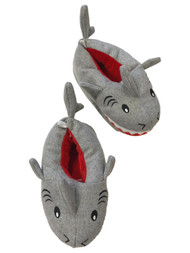 Boys Gray Shark Slippers House Shoes