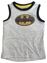 DC Comics Toddler Boys Gray Holographic Batman Tank Top Muscle Tee Shirt