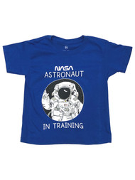 Hyper Space Boys Blue Short Sleeve  Astronaut in Training Nasa Tee Shirt