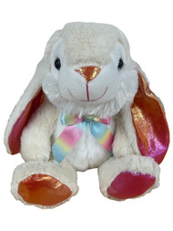 Kelly Toy 11" White Lop Ear Bunny Rabbit Stuffed Animal with Iridescent Accents