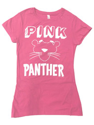 Womens Pink Panther Short Sleeve Top Tee Shirt T-Shirt