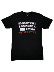 Walnut & 39th Mens Black Doing My Part Couch Potato #Quarantine Covid T-Shirt