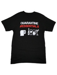 Walnut & 39th Mens Black Quarantine #Essentials TP & Spirits Covid T-Shirt