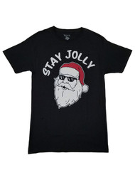 Walnut & 39th Mens Black Stay Jolly Christmas T-Shirt