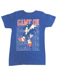 Sonic the Hedgebog Boys Blue Short Sleeve Game On T-Shirt Tee Shirt