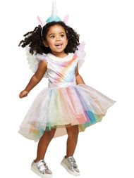 Infant Girls Rainbow Unicorn Pegasus Tutu Halloween Costume Dress 18-24M