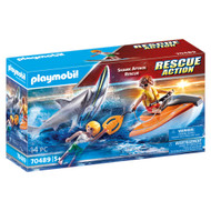 Playmobil Shark Attack Rescue and Rescue Boat Playset - 14 Piece