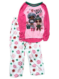 LOL Surprise Girls Pink Holiday Chill Out Pajamas Christmas Sleep Set