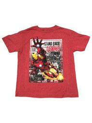 Iron Man Boys Red Genius Super Hero T-Shirt Tee Shirt 10/12