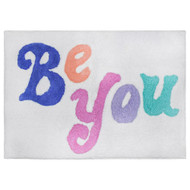 Big One Cotton Bath Rug with Be You Sentiments, 20x30 Bath Mat