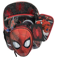 Spider-Man Backpack & Lunch Bag 4 Piece Set, Spiderman School Bookbag