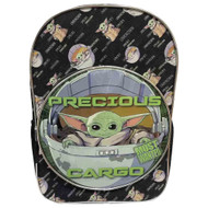 Star Wars the Mandalorian Child Precious Cargo Yoda 17" Backpack School Book Bag