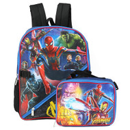 Marvel Boys' Avengers Infinity Wars 16" Backpack with Lunch Box, Blue