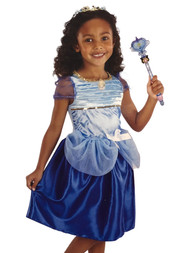 Disney Princess Girls Blue Cinderella Costume Dress Small 4-6X
