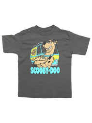 Scooby Doo Boys Gray Short Sleeve Mystery Machine T-Shirt Tee Shirt