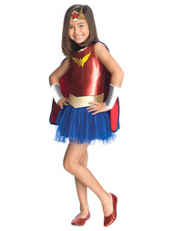 Rubies Girls Blue Glitter Wonder Woman Costume Dress Small (4-6)